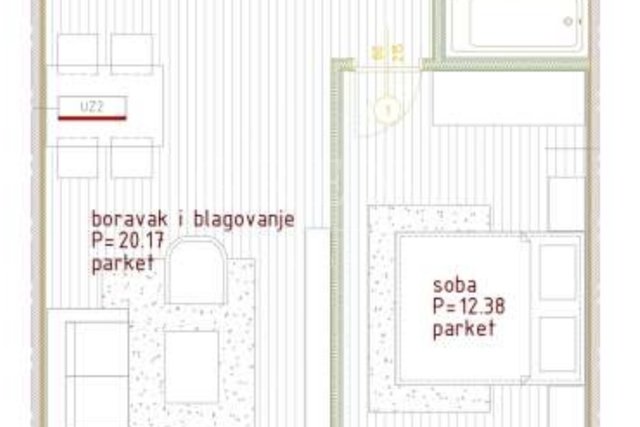 Novogradnja Poreč, dvosoban stan, 58.04 m2, 1. Kat