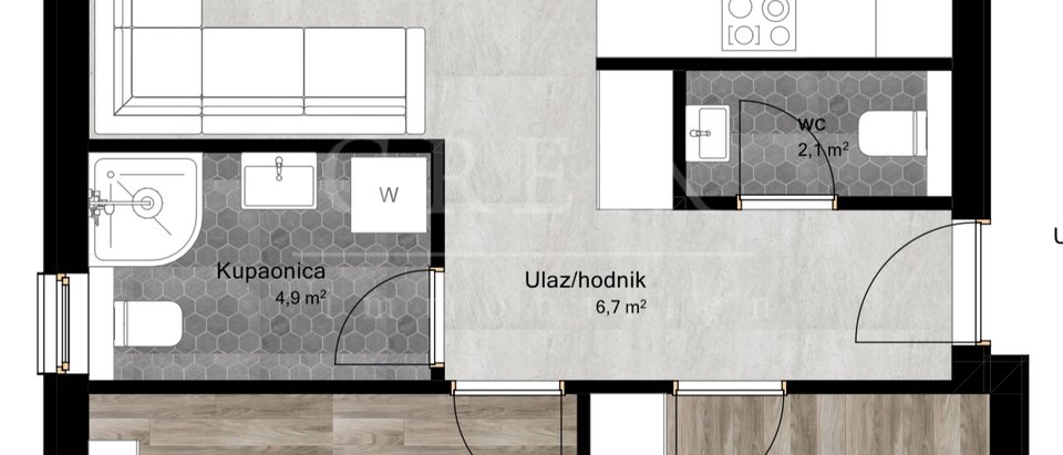 Apartment, 66 m2, For Sale, Poreč